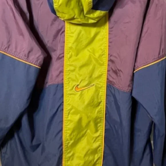 Vintage 90's Y2K Nike White Label Colorblock Windbreaker Hoodie Large - Picture 5 of 7